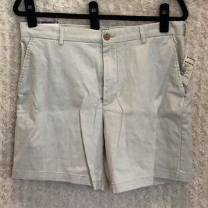 NWT IZOD Saltwater Shorts, Lt Beige, 32W, 7”inseam